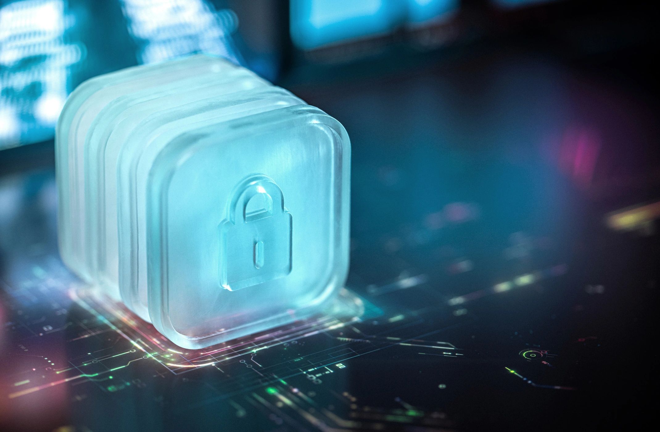 Digital lock symbolizing online protection